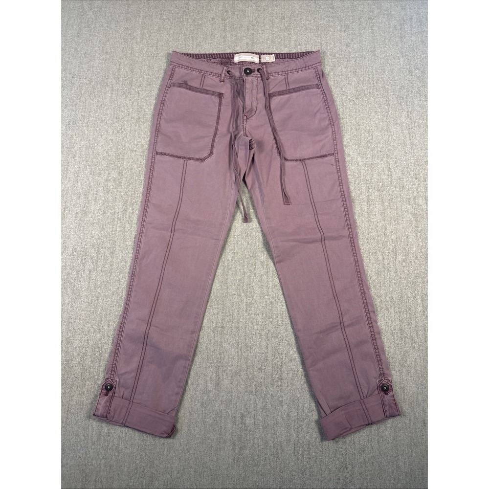 Hei Hei Anthropologie Ankle Pants Womens 0 Pink Cargo Drawstring Utility